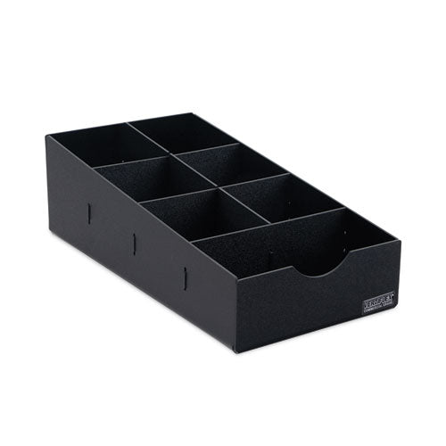 Condimento Caddy, 7 Compartimentos, 8.75 X 16 X 5.25, Negro