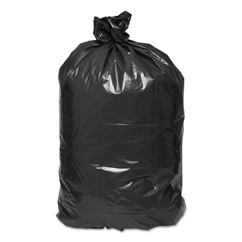 Forros para latas reciclados de baja densidad lineal, 45 gal, 1,25 mil, 40" x 46", negro, 10 bolsas/rollo, 10 rollos/cartón