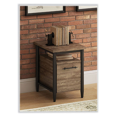 Thomasville® Breslyn One-drawer Vertical File Cabinet, With Shelf, Letter/legal, Crosscut Hickory, 16" X 20" X 22.2"