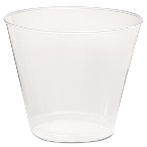Vaso de plástico Comet, 5 oz, transparente, en cuclillas, 50/paquete, 20 paquetes/cartón