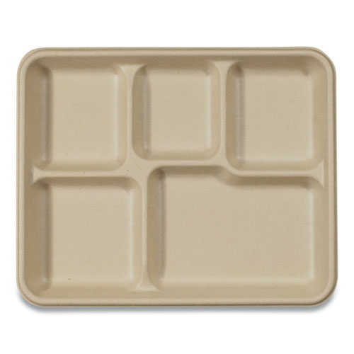 Fiber Trays, Pla Lined, Pfas Free, 1-compartment, 8.3 X 4.9 X 0.7, Natural, Paper, 500/carton